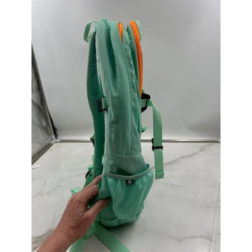 The North Face Borealis Backpack Mint Green Orange Bungee Laptop Bag Hiking